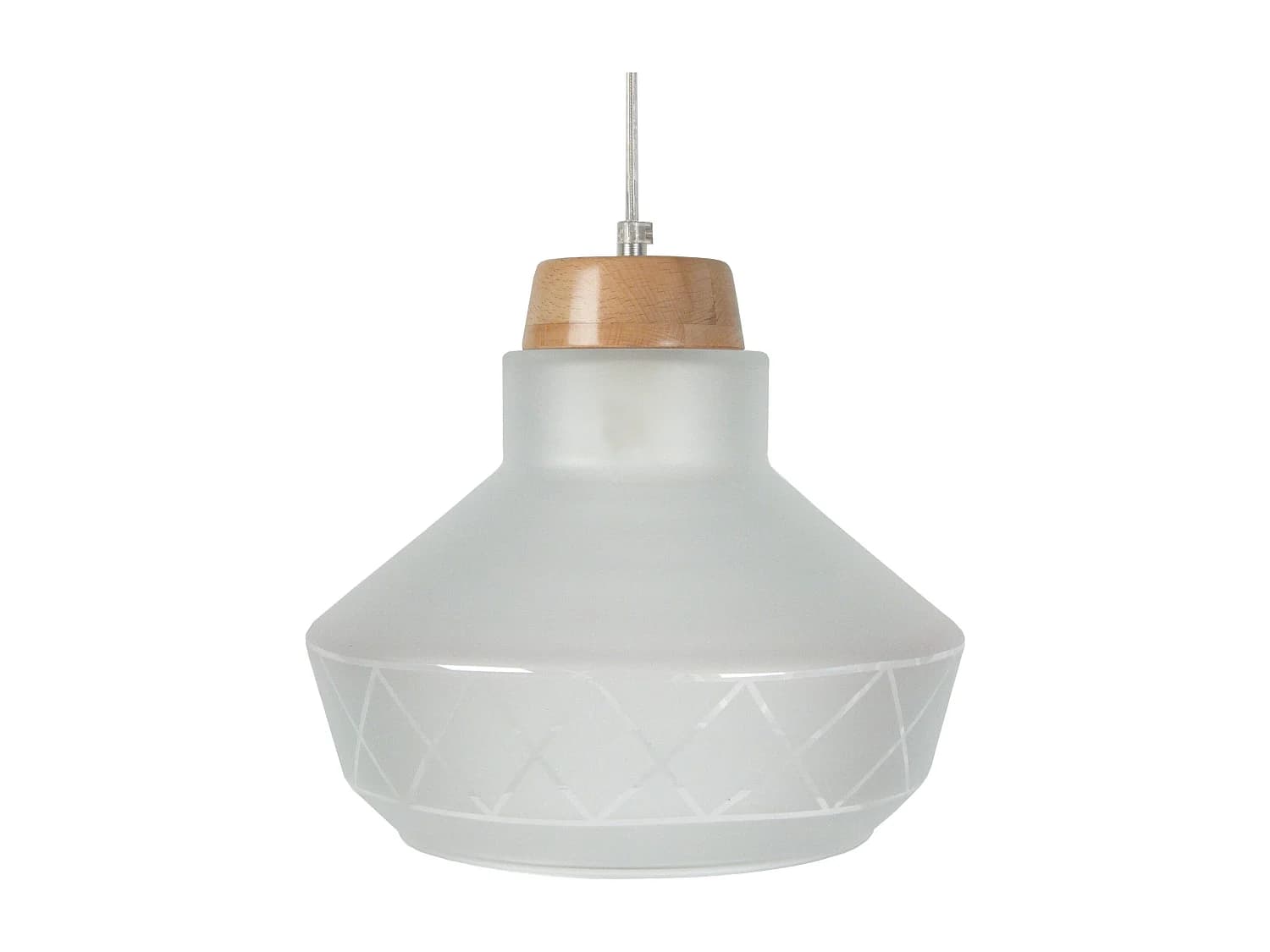 Suspension TOSEL ,verre,Gris , H84xD30xP30cm