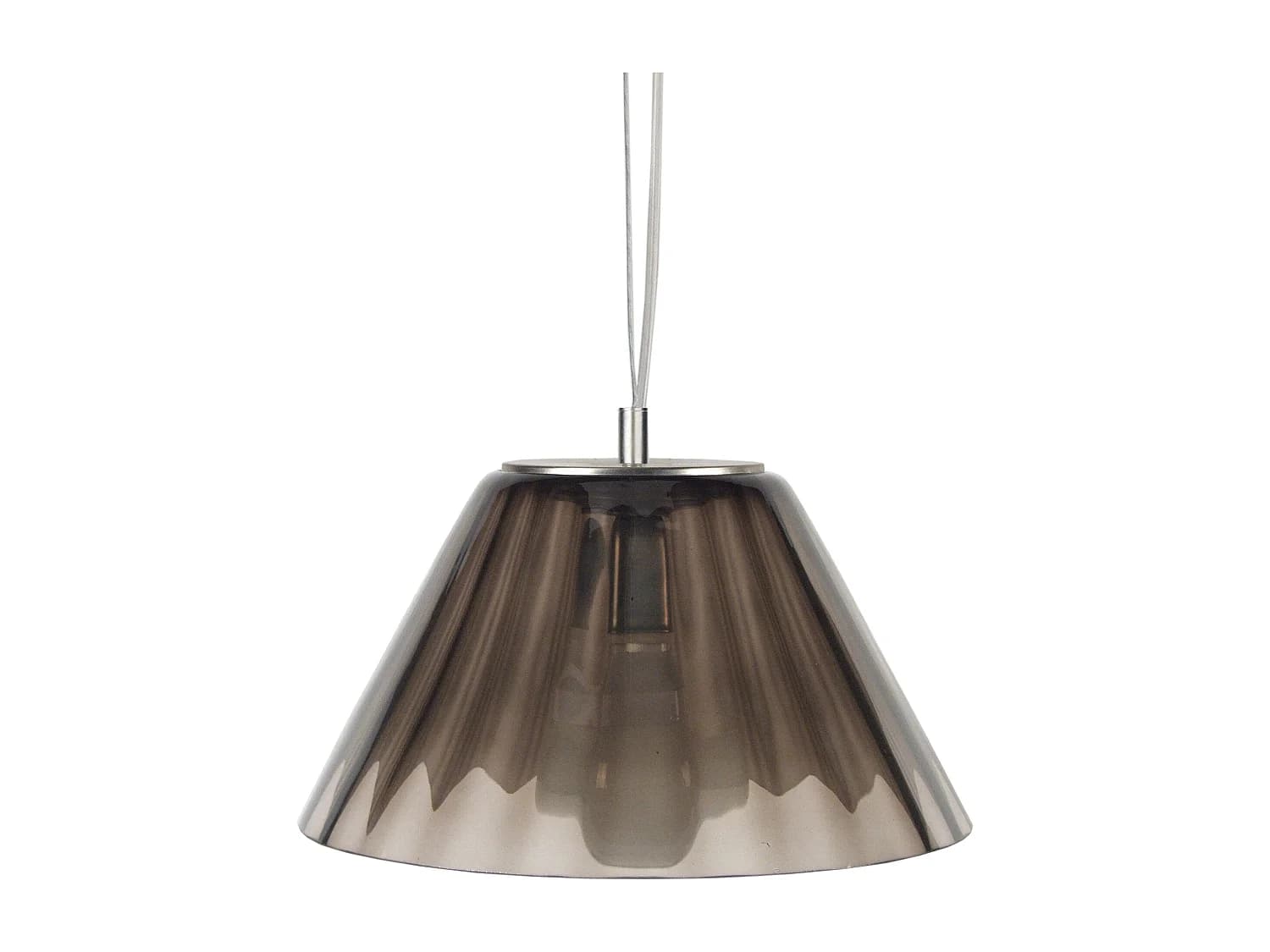Suspension TOSEL ,verre,Noir ,H 80xD37x P 37cm