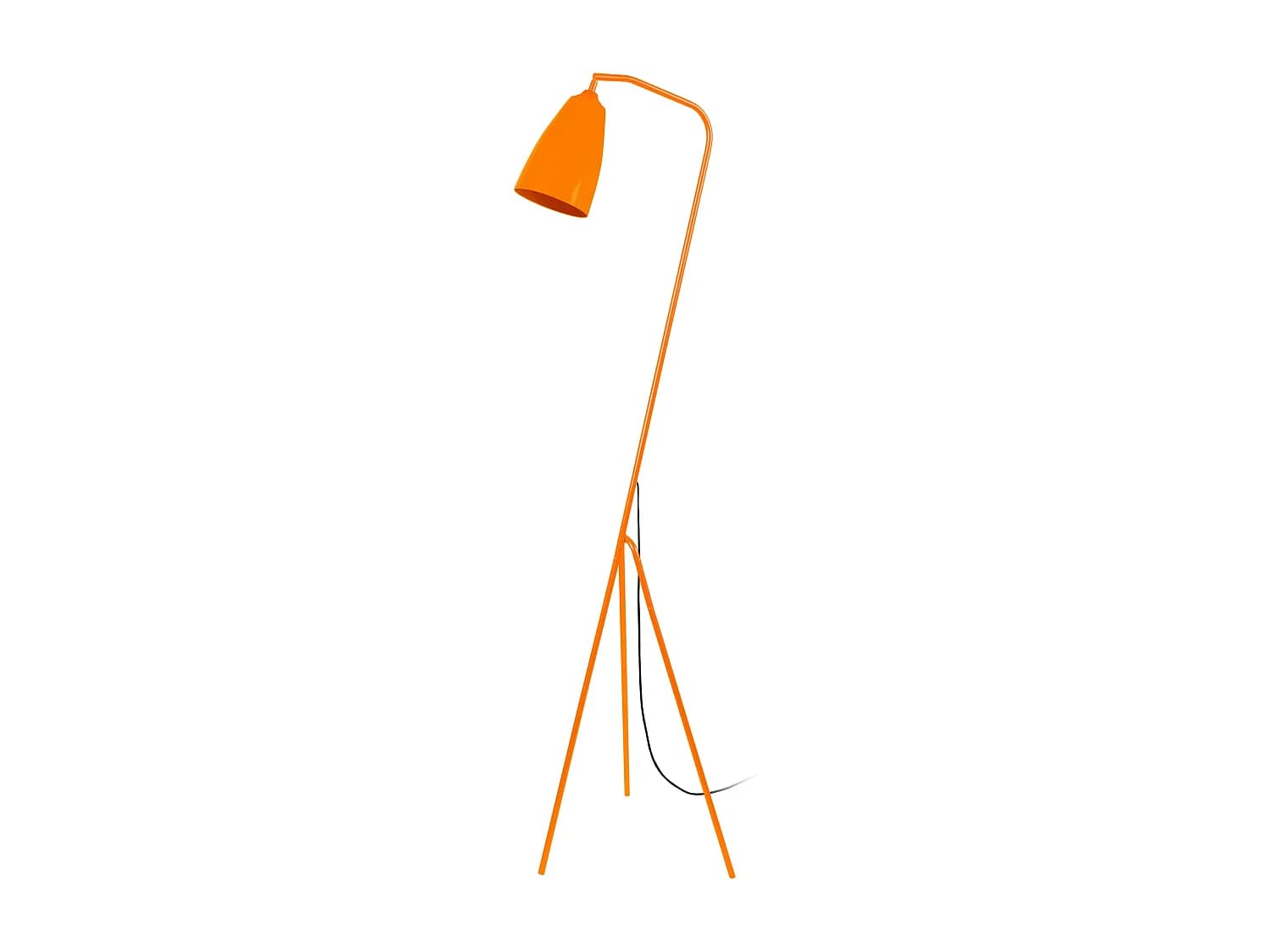 Lampadaire TOSEL ,métal,Orange ,H 155x D40xP40cm