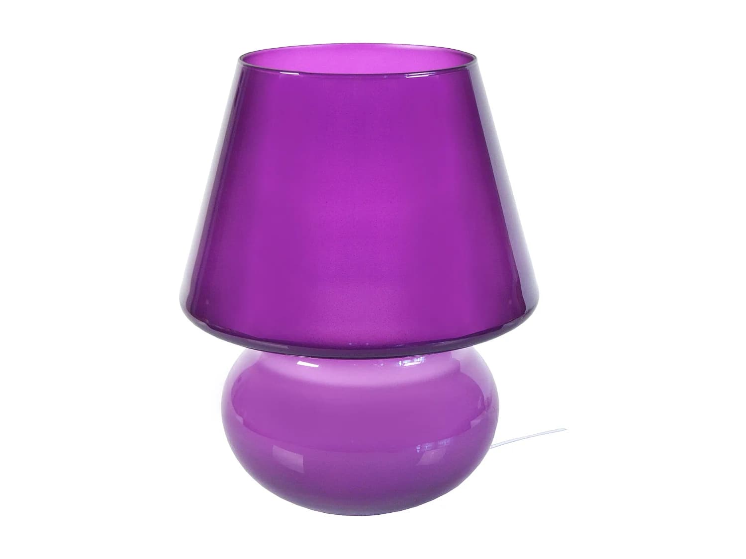 Lampe a Poser TOSEL ,verre,Violet ,H37xD30xP30cm