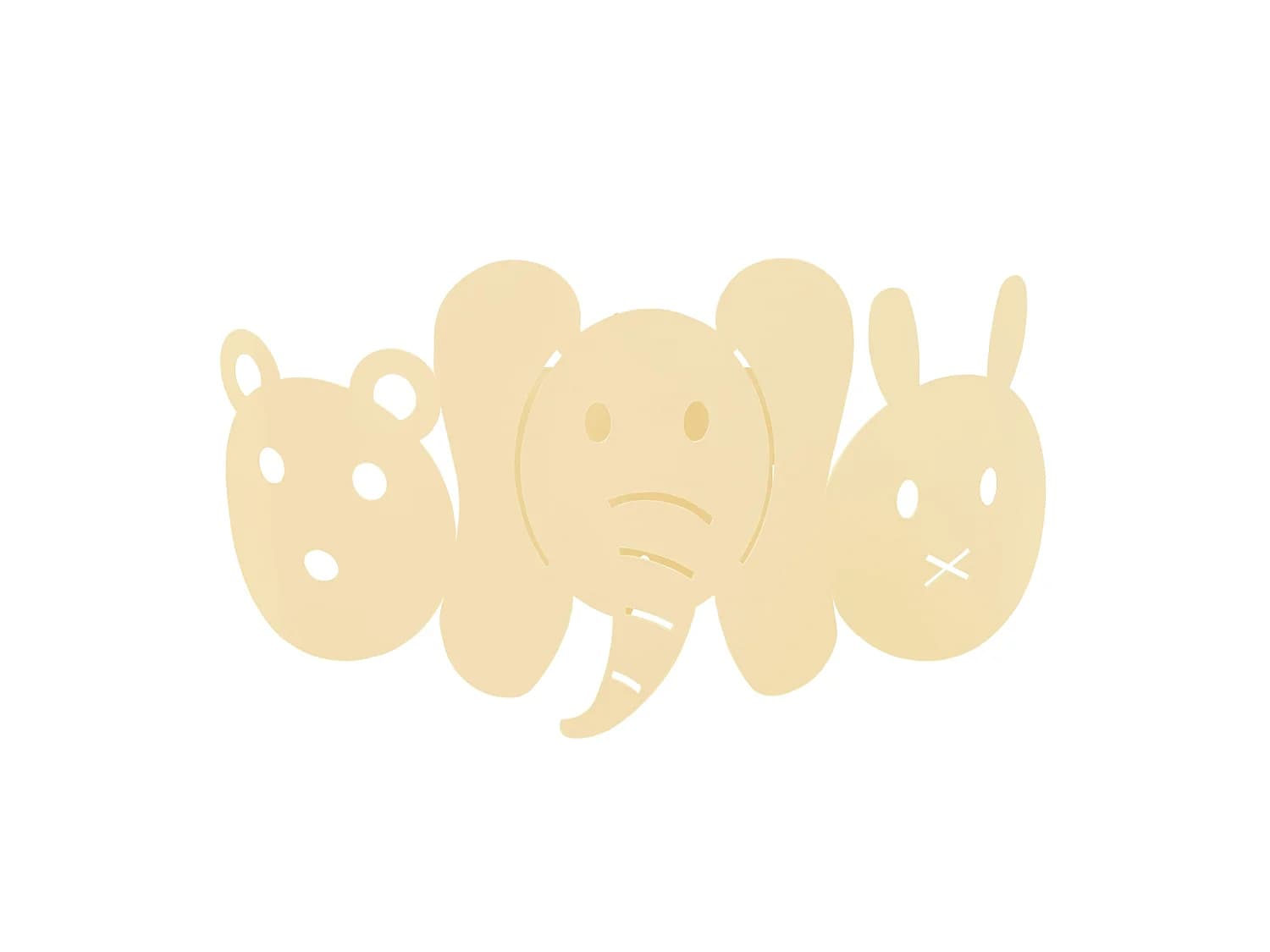 Applique d'Enfant TOSEL ,métal,Beige ,H 12xD14x P 25cm