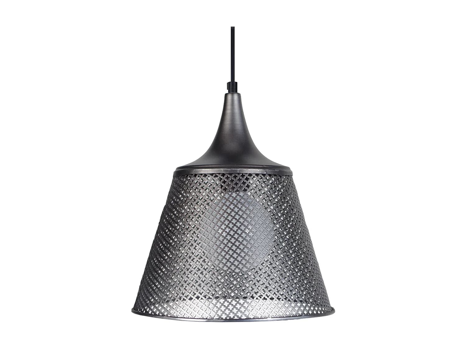 Suspension TOSEL ,métal,anthracite,H90xD 25x P 25cm