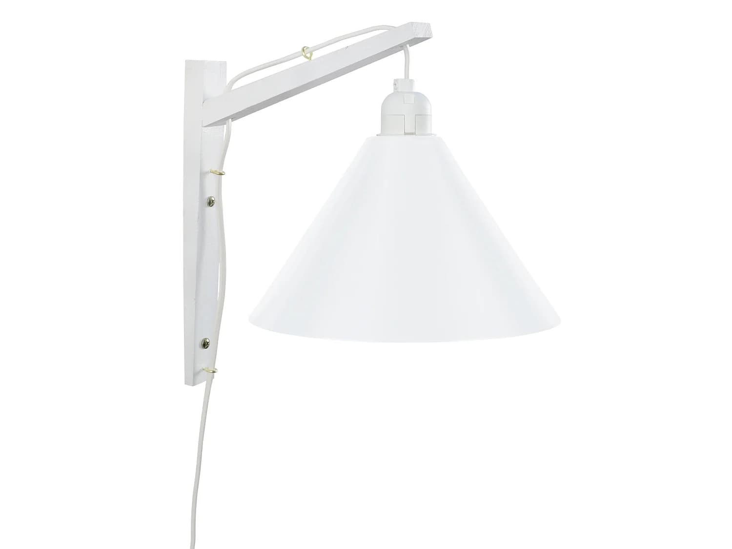 Applique TOSEL ,bois, Blanc ,H30xD 30x P 30cm