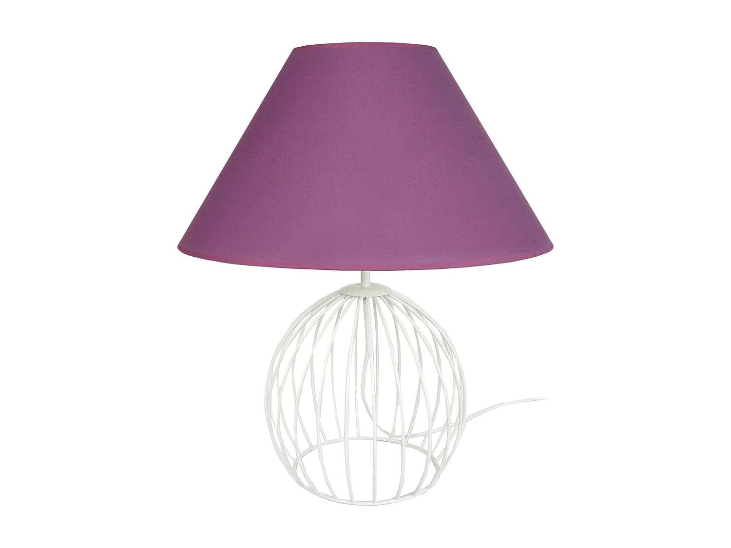 Lampe de Salon TOSEL ,métal,Blanc ,H44xD45xP45cm
