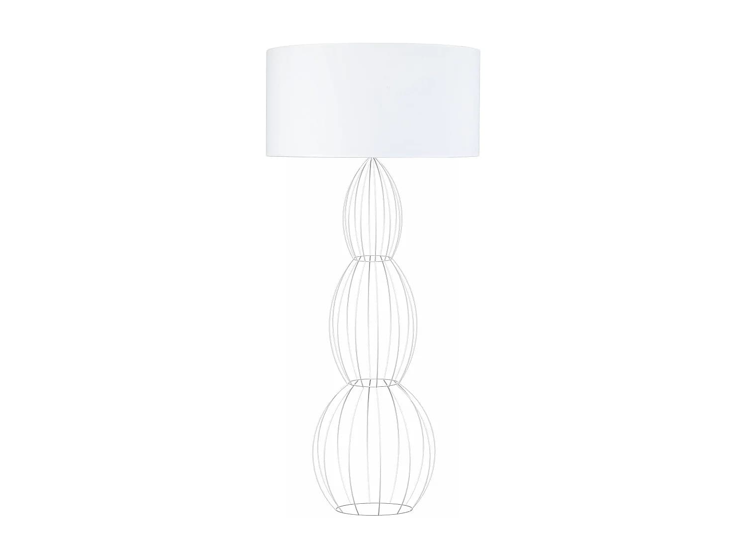 Lampadaire TOSEL ,métal,Blanc ,H155xD 40x P 40cm