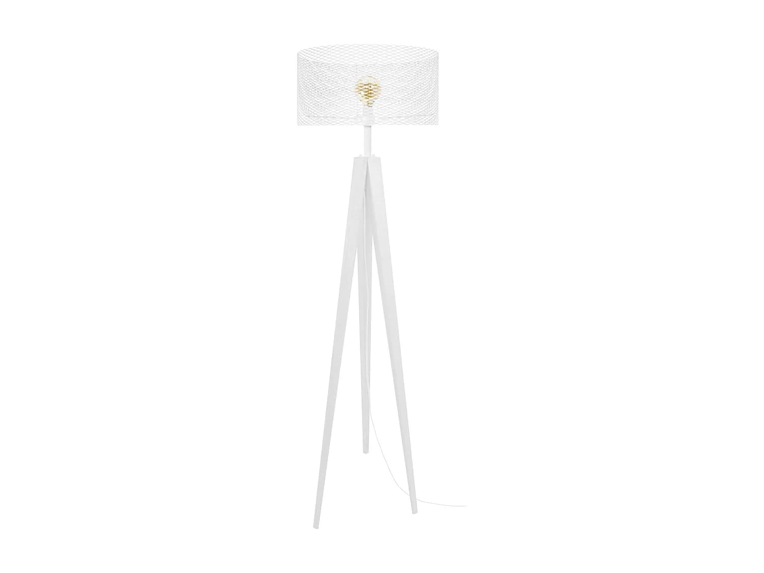 Lampadaire TOSEL ,bois,Blanc , H160xD45xP 45cm