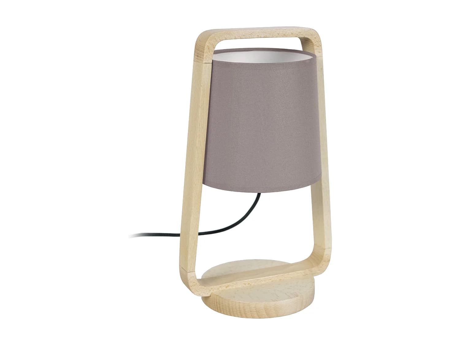Lampe de Chevet TOSEL ,bois,naturel,H32,5xD19xP19 cm