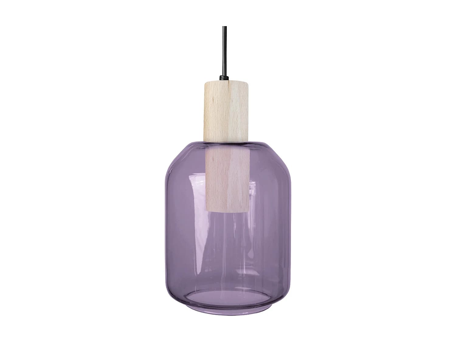 Suspension TOSEL ,bois,Violet ,H 100xD14x P 14cm