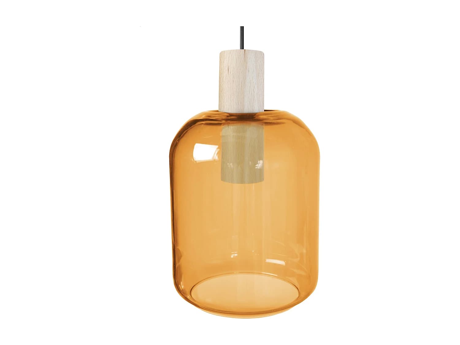 Suspension TOSEL ,bois,Jaune ,H100x D16xP16cm
