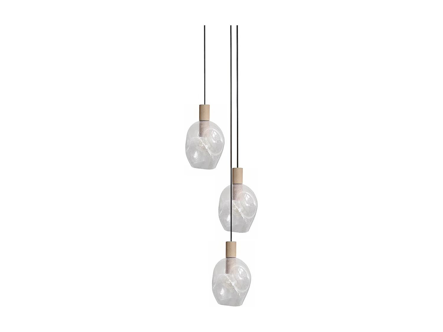 Lustre TOSEL ,bois,naturel,P100xD60x DH cm