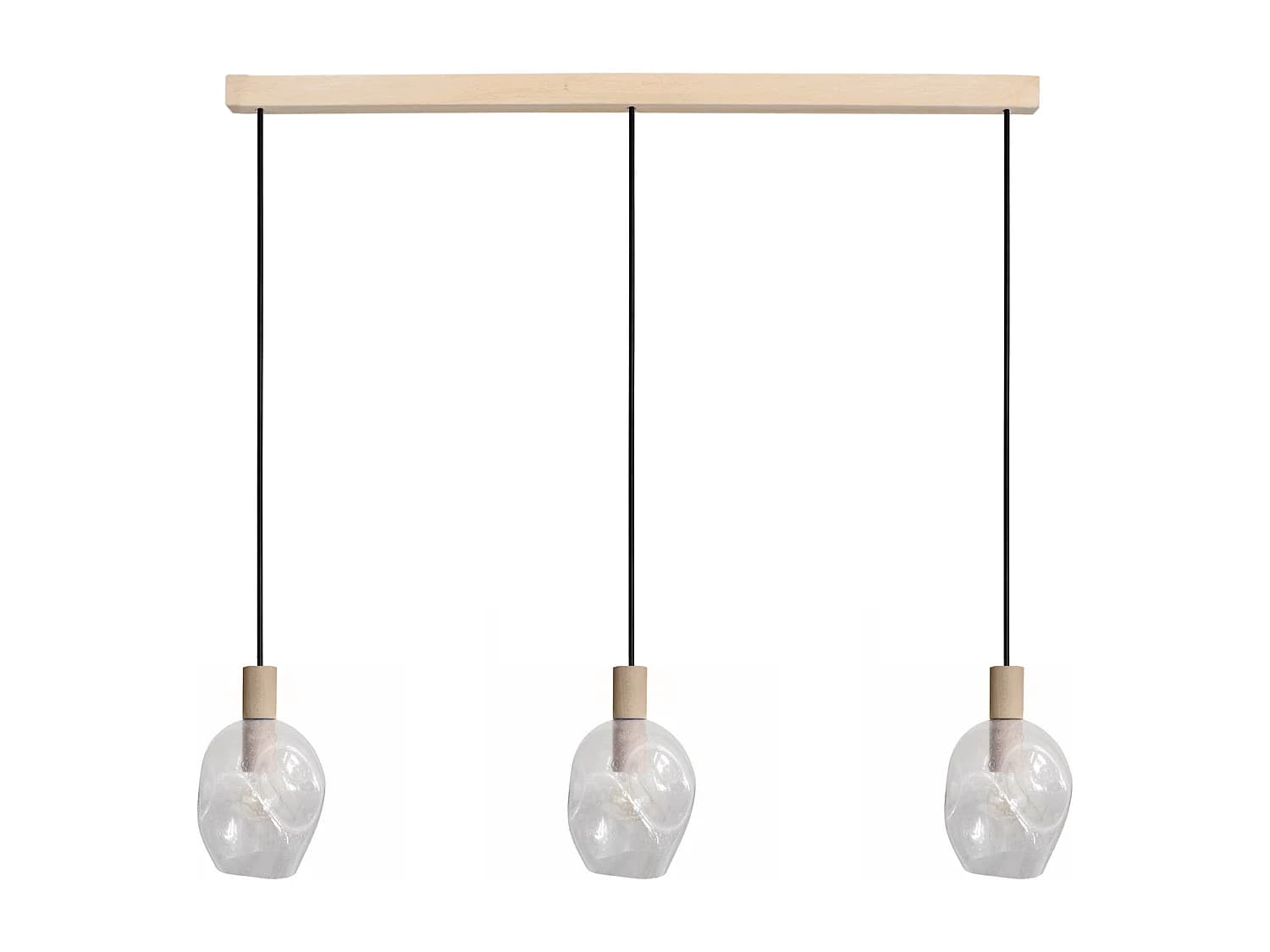 Lustre TOSEL ,bois,Transparent ,P 100xD20xD H cm