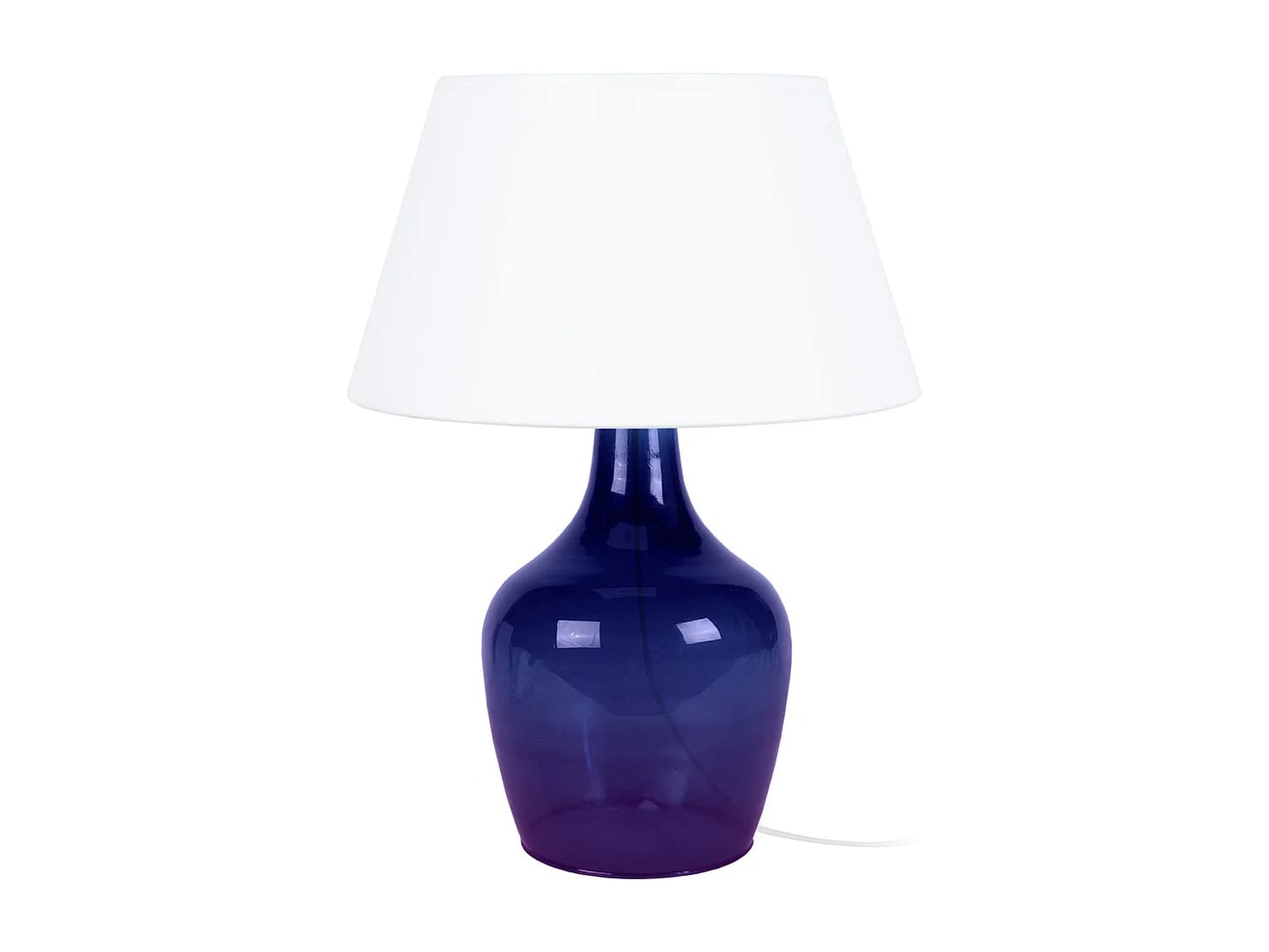 Lampe de Salon TOSEL ,verre,Violet ,H36xD30xP30cm