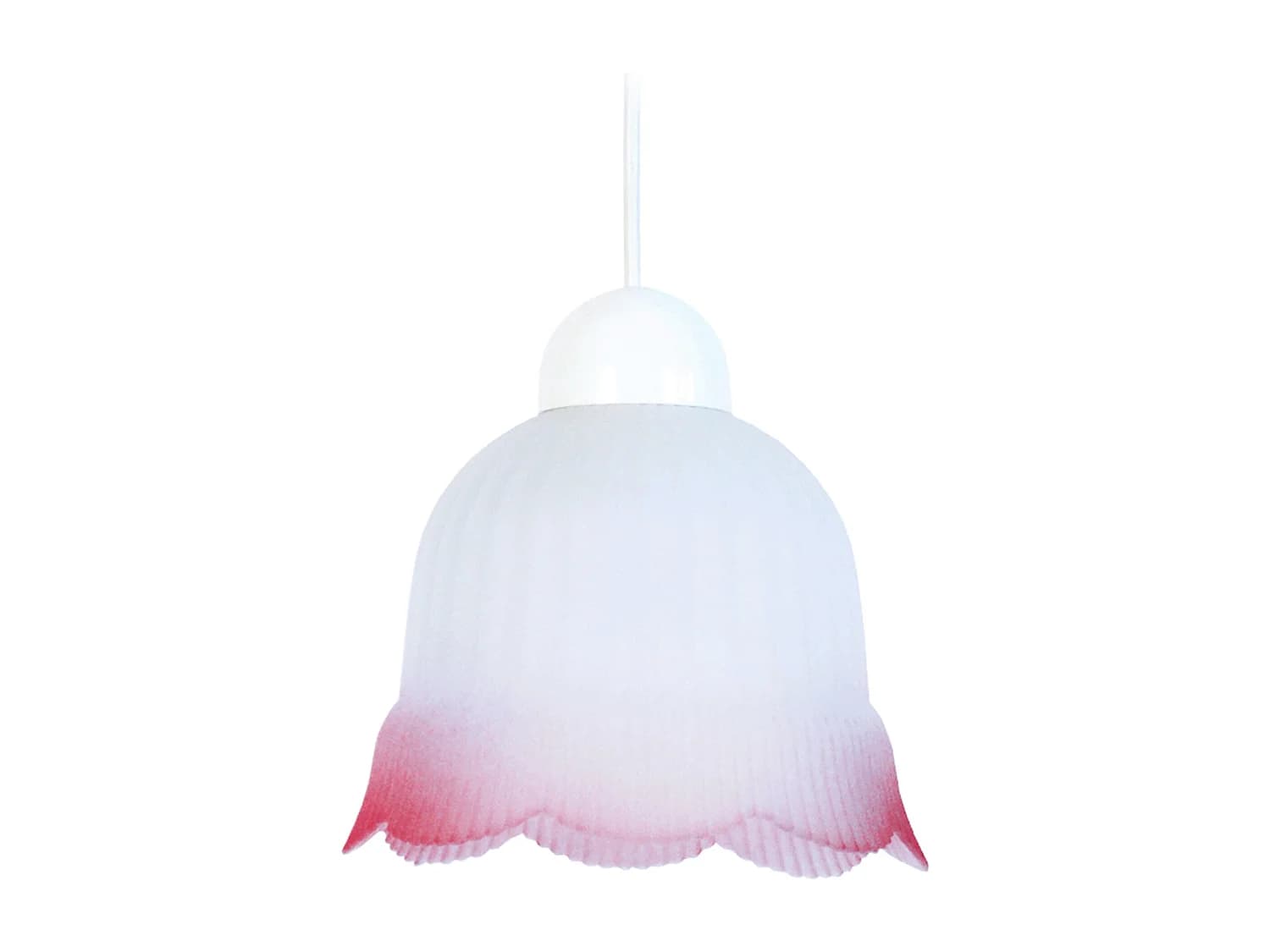 Suspension TOSEL ,verre,Rose ,H 75xD 17x P 17cm