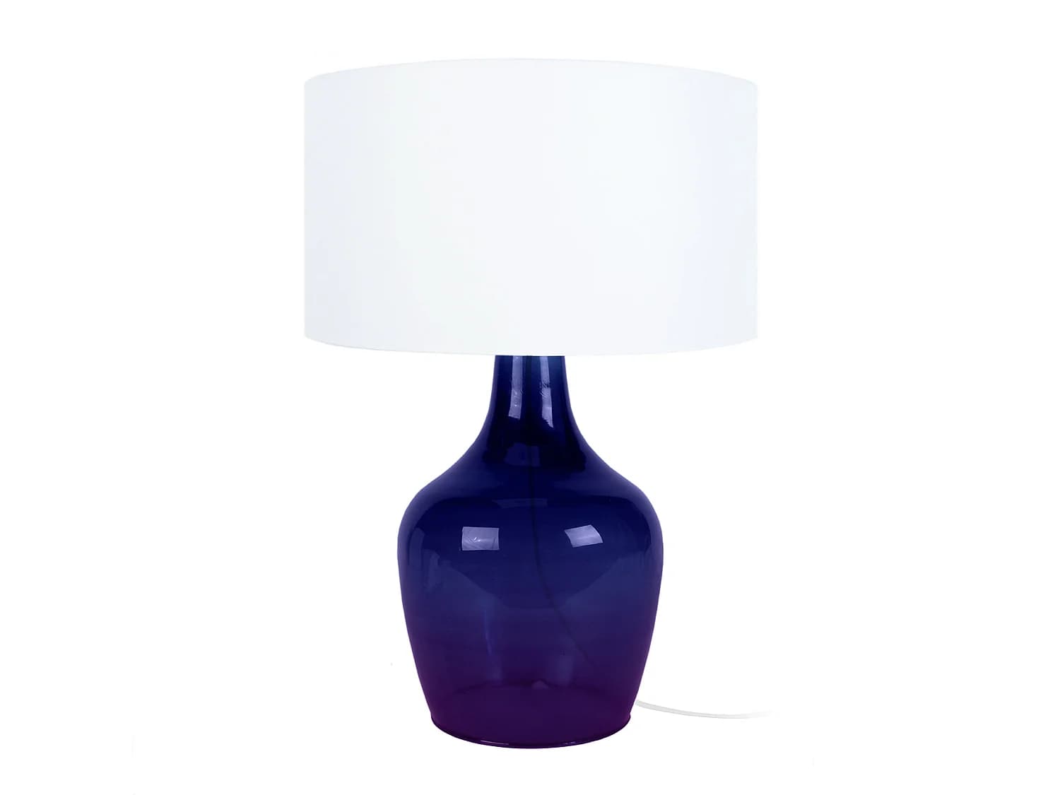 Lampe de Salon TOSEL ,verre,Violet ,H37xD30xP30cm