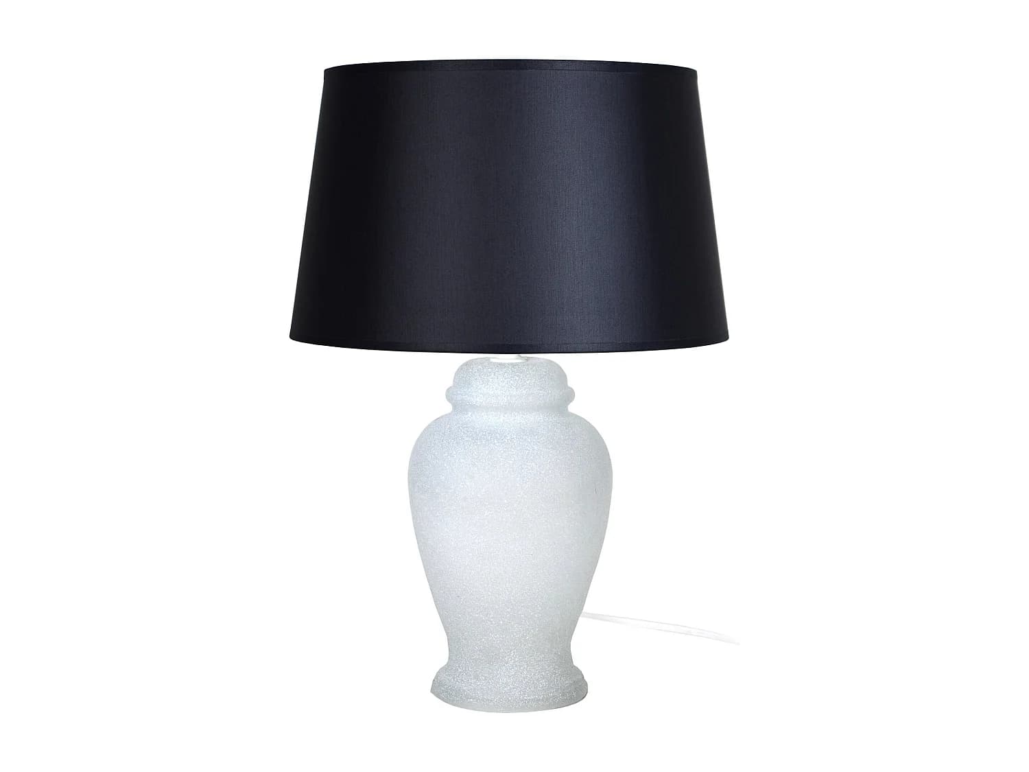 Lampe a Poser TOSEL ,verre,Blanc ,H42xD30xP30 cm