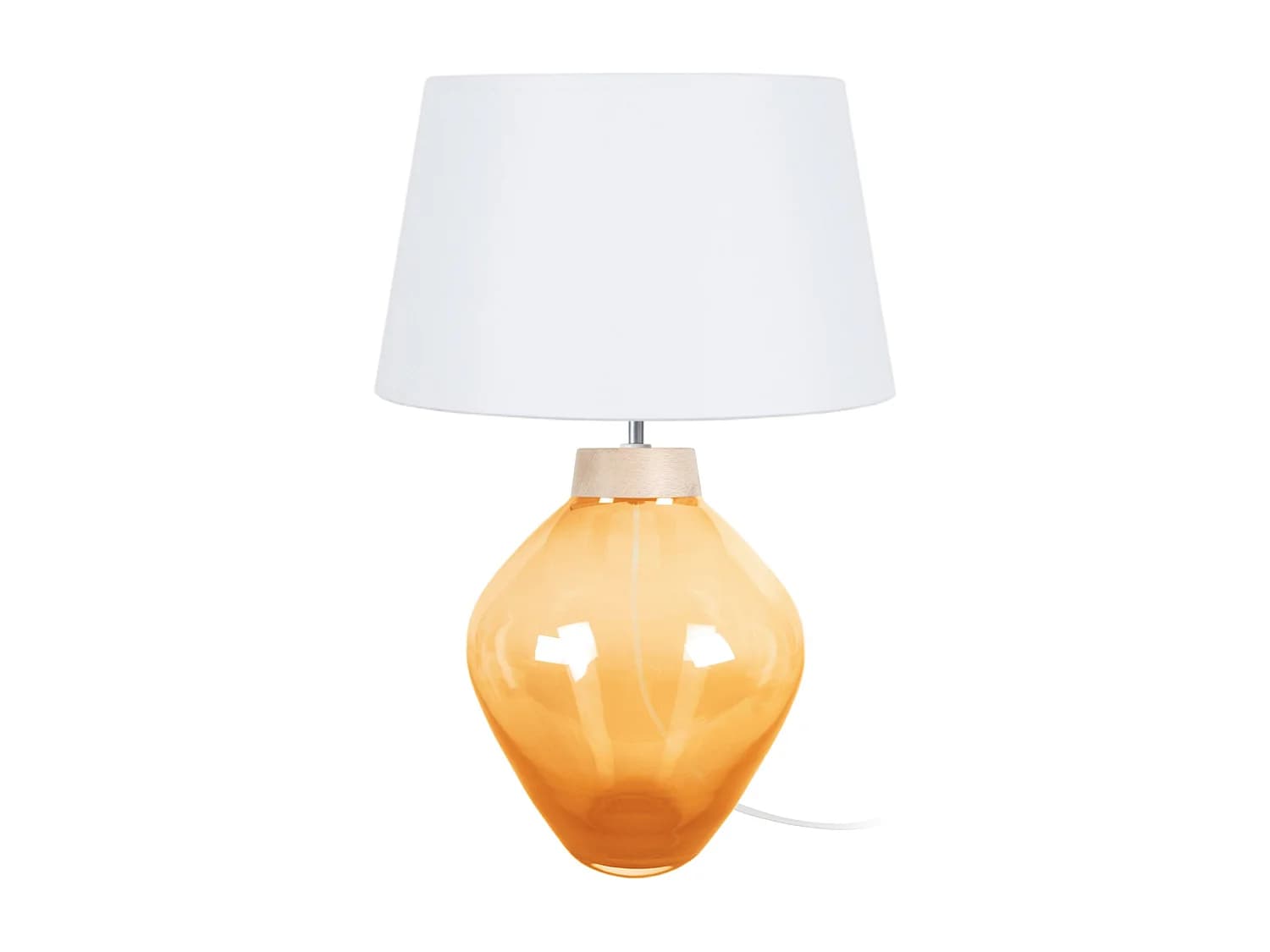 Lampe de Salon TOSEL ,verre,Jaune ,H60x D40xP40cm