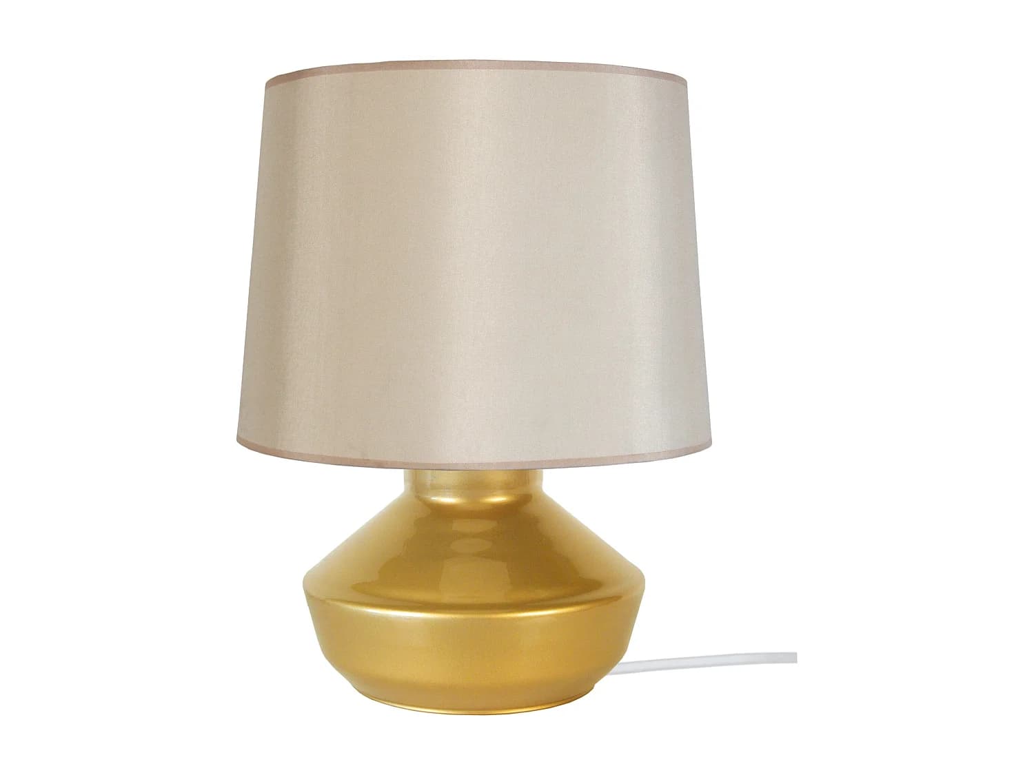 Lampe de Salon TOSEL ,verre,Doré ,H47xD35xP35cm