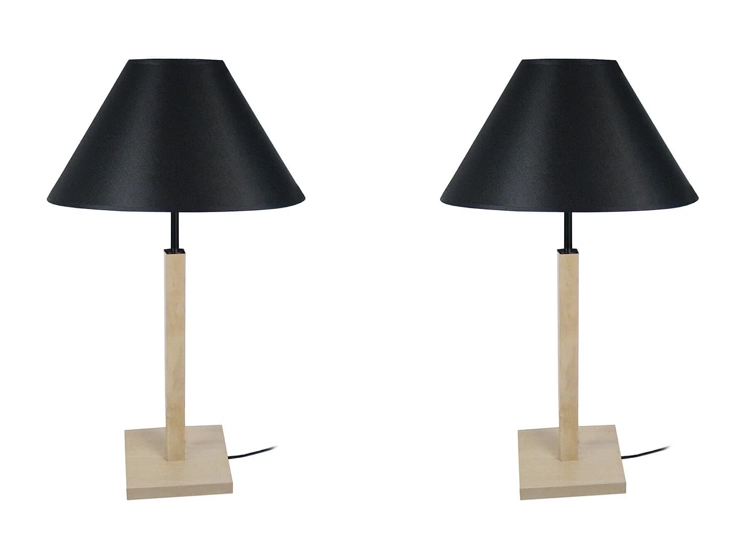 Lampe a Poser TOSEL ,bois,naturel,H56xD 30xP30cm