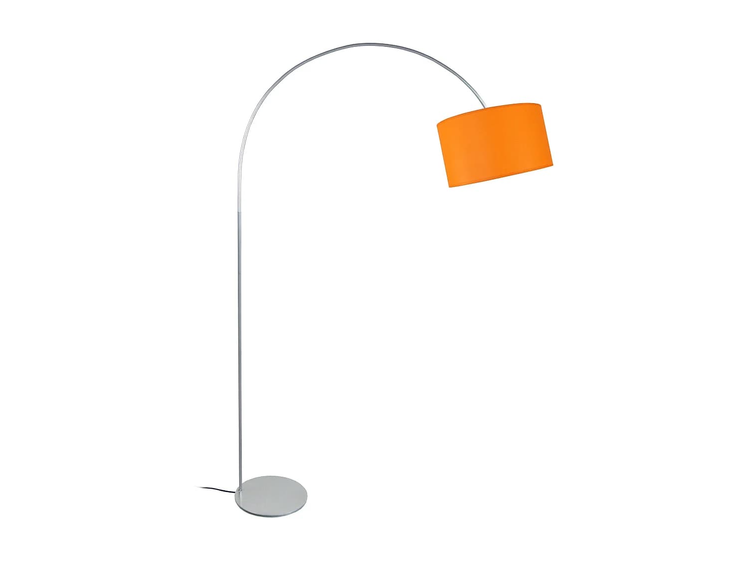 Lampadaire arc métal aluminium orange 190 cm.