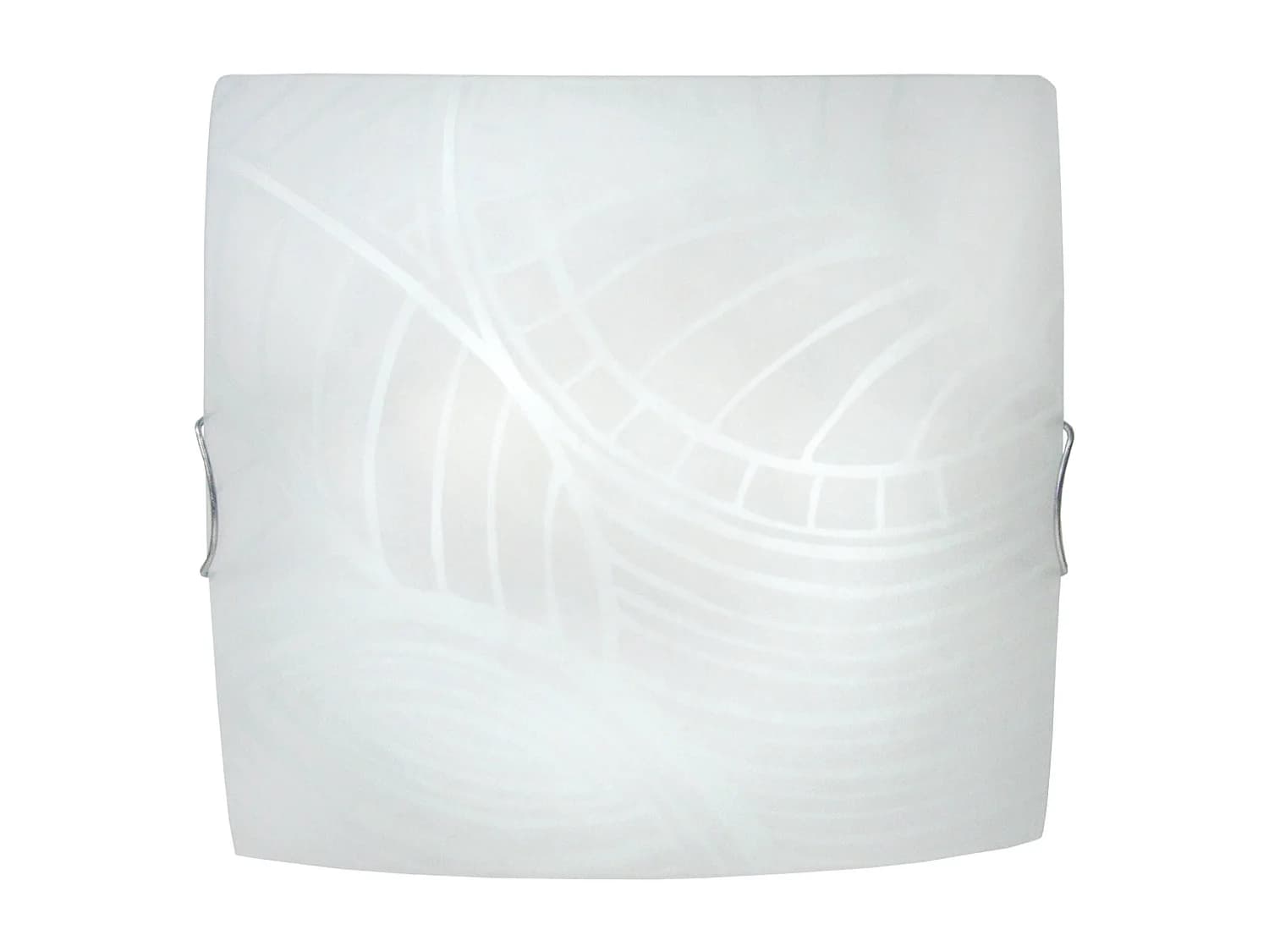 Plafonnier TOSEL ,verre,Gris , H10xD30xP 30cm