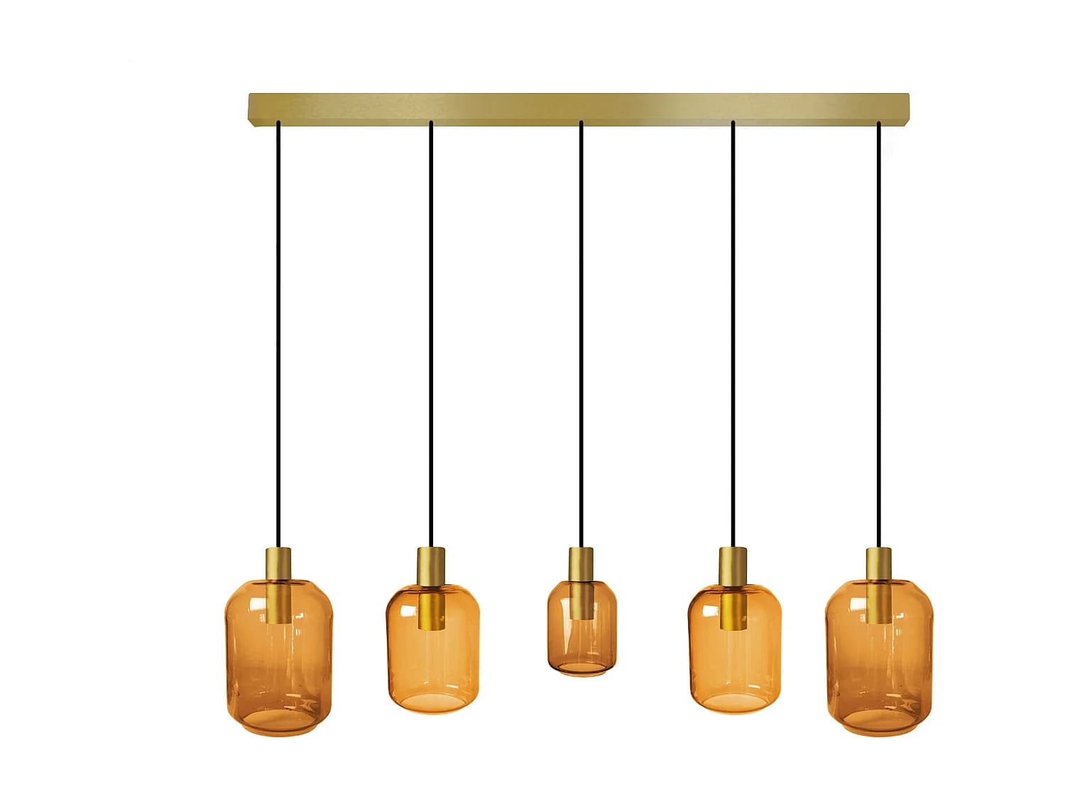 Lustre TOSEL ,métal,Jaune ,H100x D20xP60cm