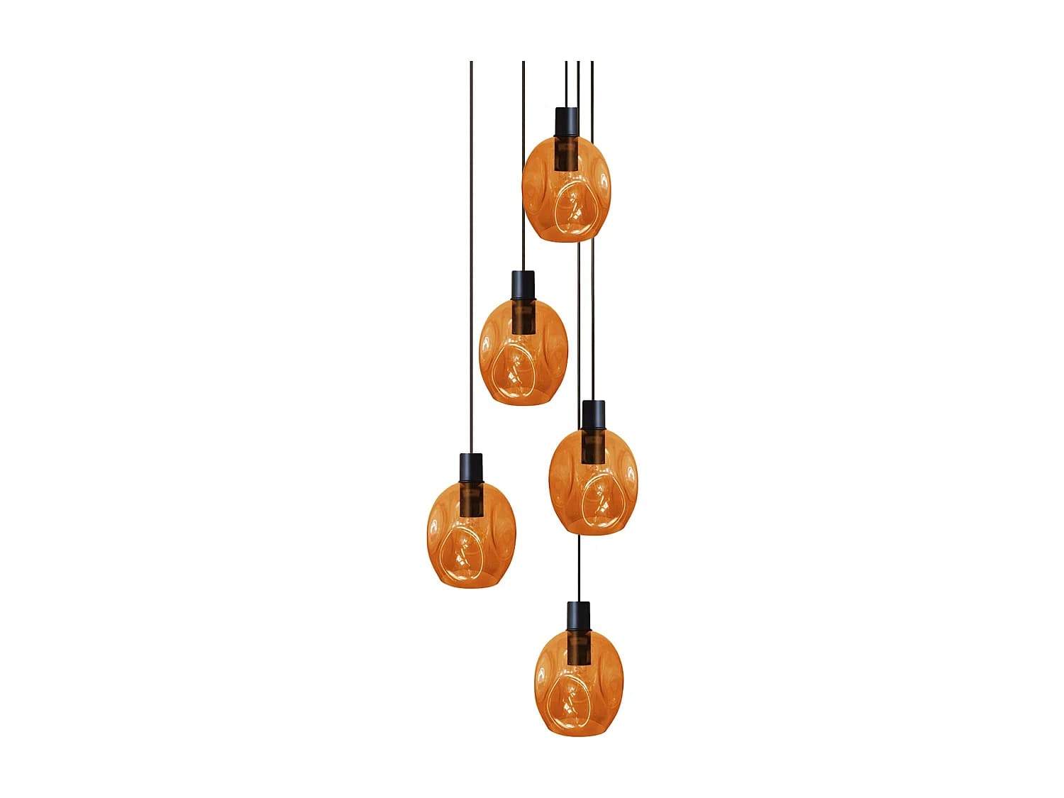 Lustre TOSEL ,métal,Jaune ,P100xD60x DH cm