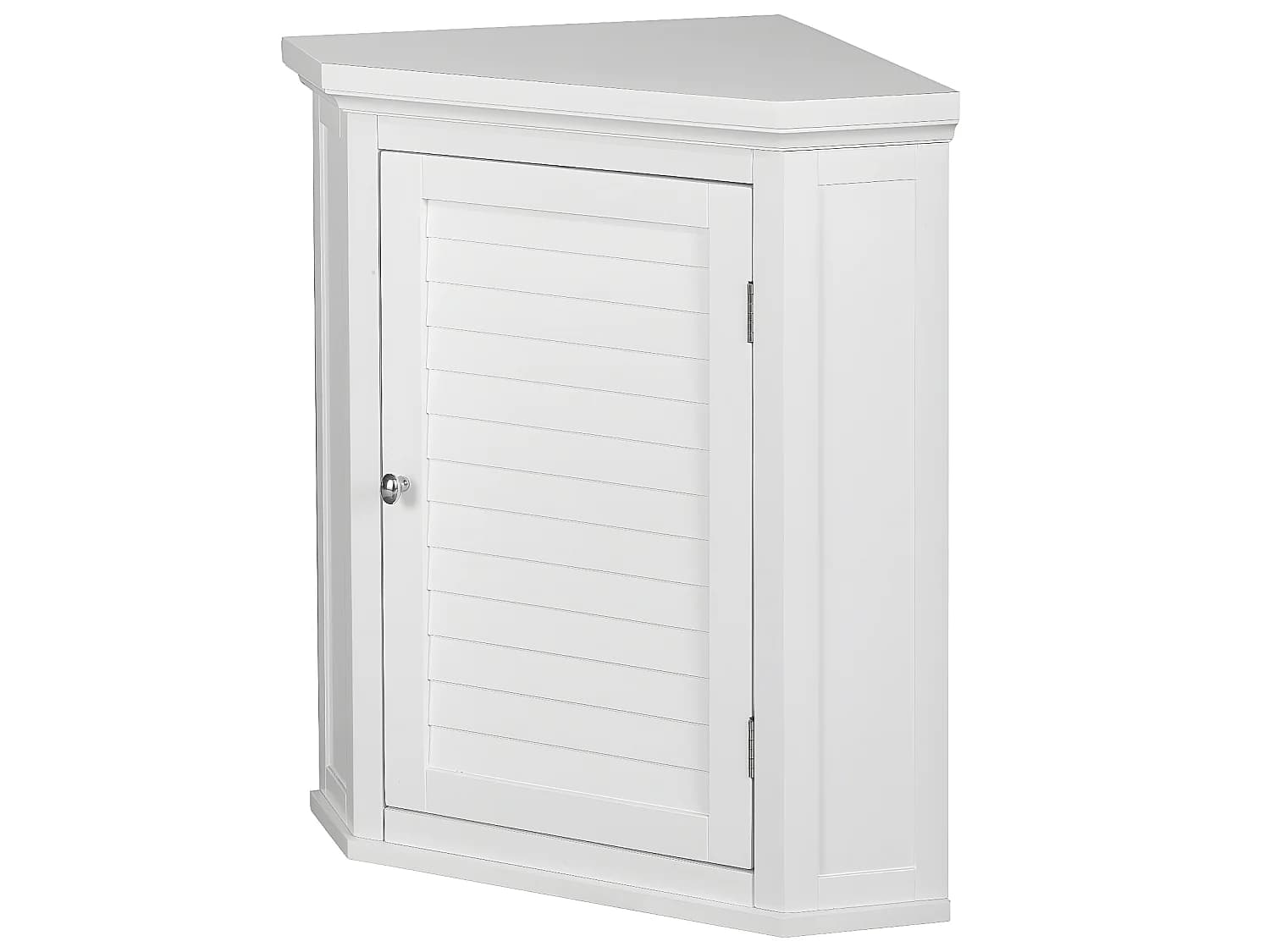 Placard mural armoire de toilette d'angle salle de bain blanc Glancy