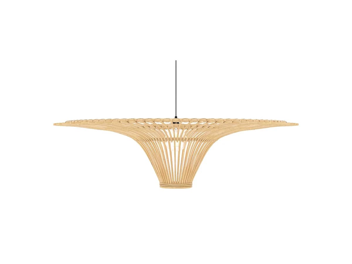 Abat-jour D120,5 cm en rotin naturel - Olga