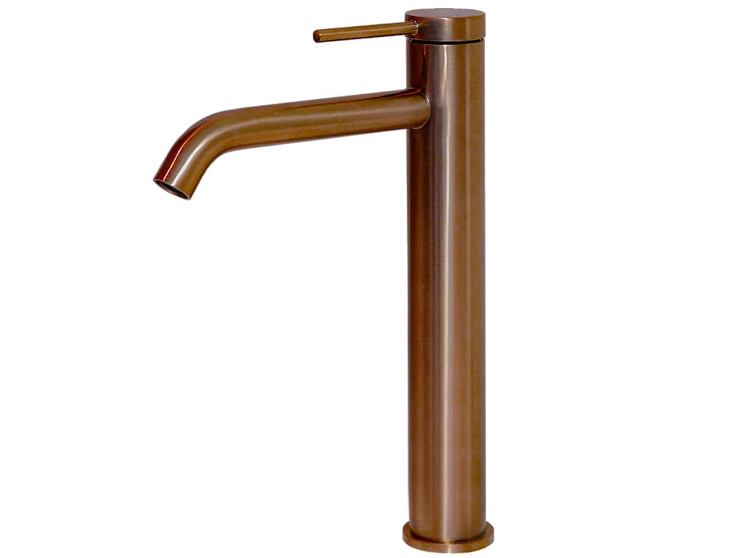 Lollipop mitigeur lavabo haut cuivre brossé - Essebagno