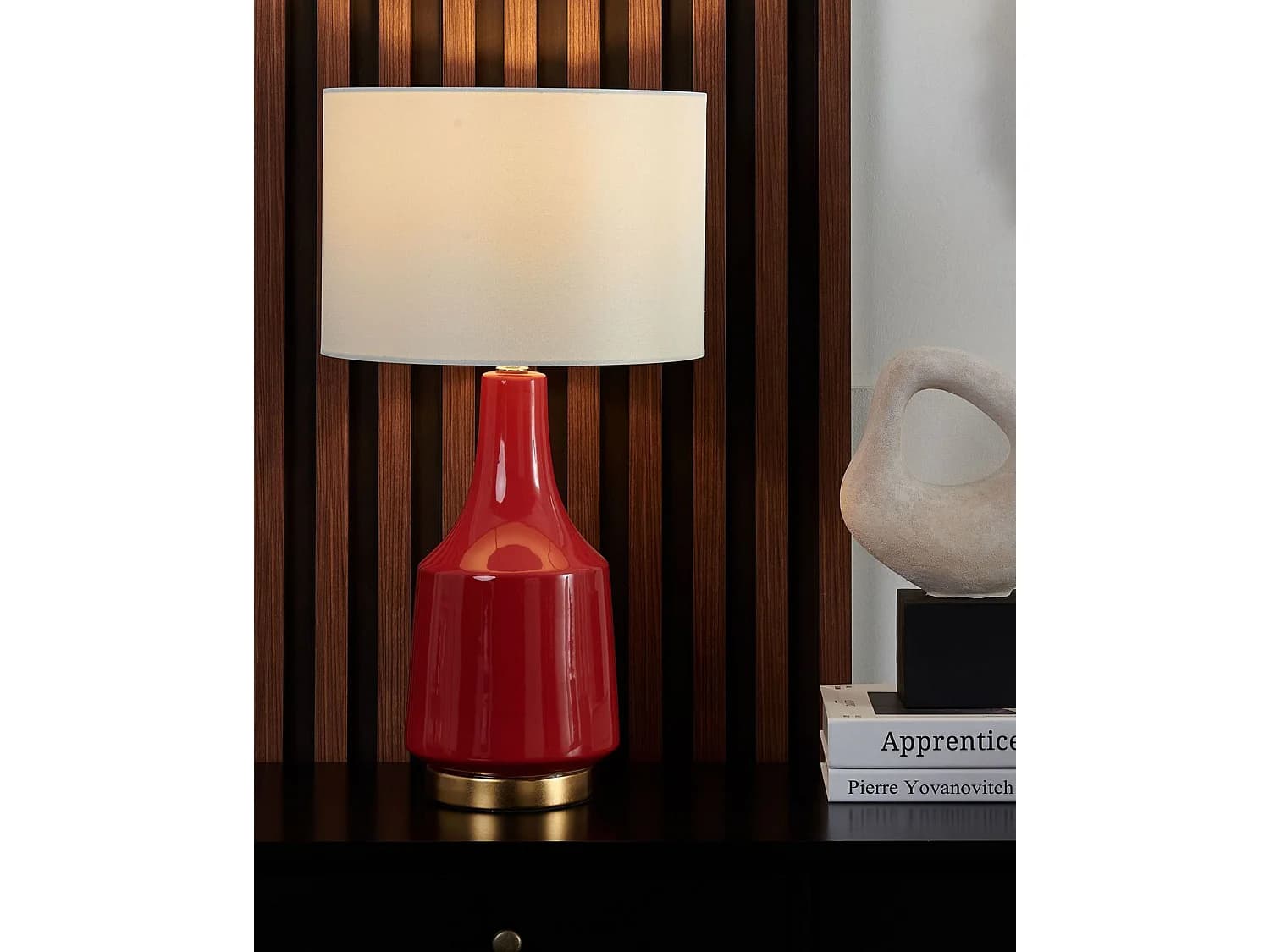 Lampe à poser TRIVERSA Céramique Rouge