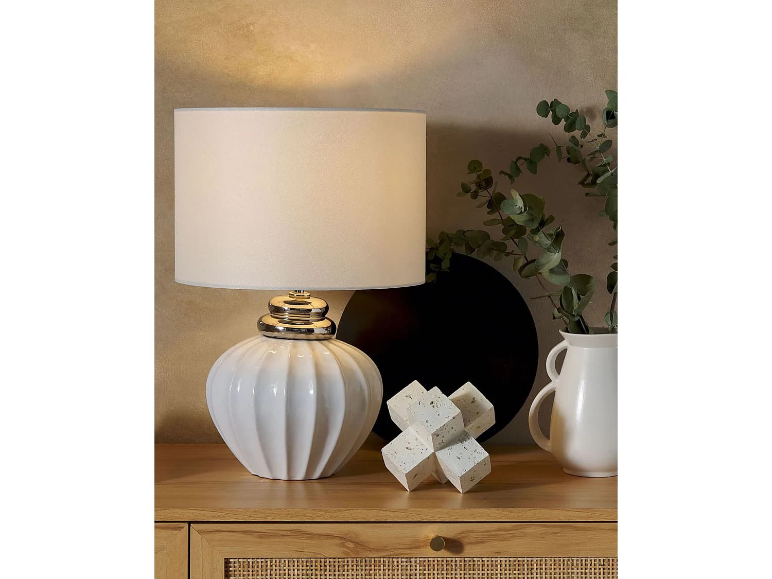 Lampe à poser NERIS Céramique Blanc