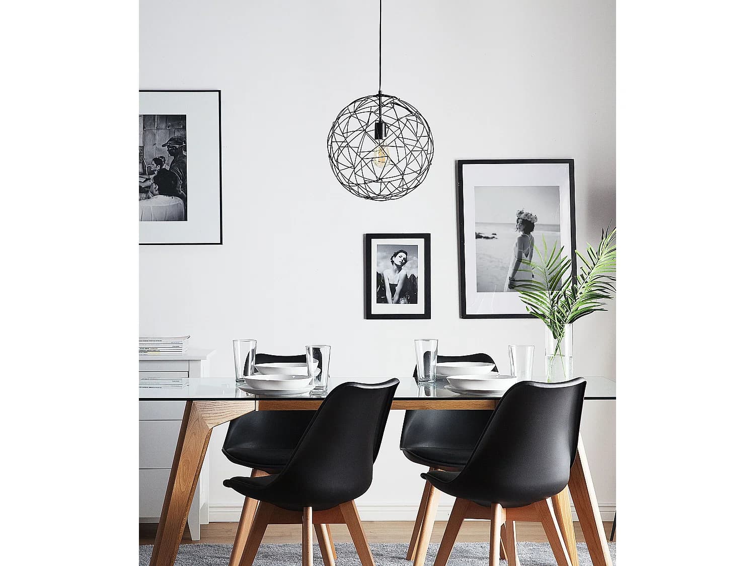 Lampe suspension LEMME Métal Noir