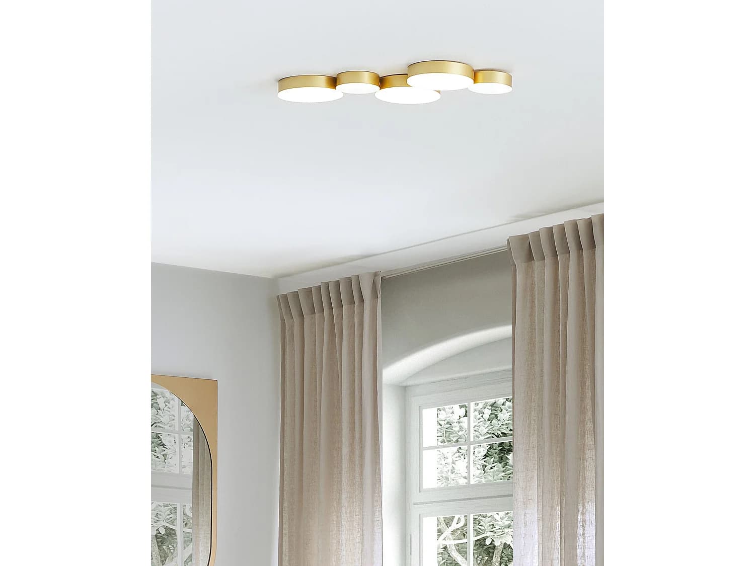 Plafonnier à LED LUGA Métal Doré