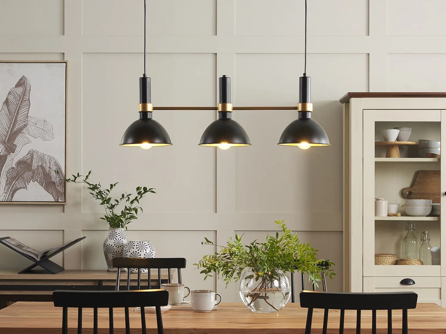 Lampe suspension BELES Métal Noir