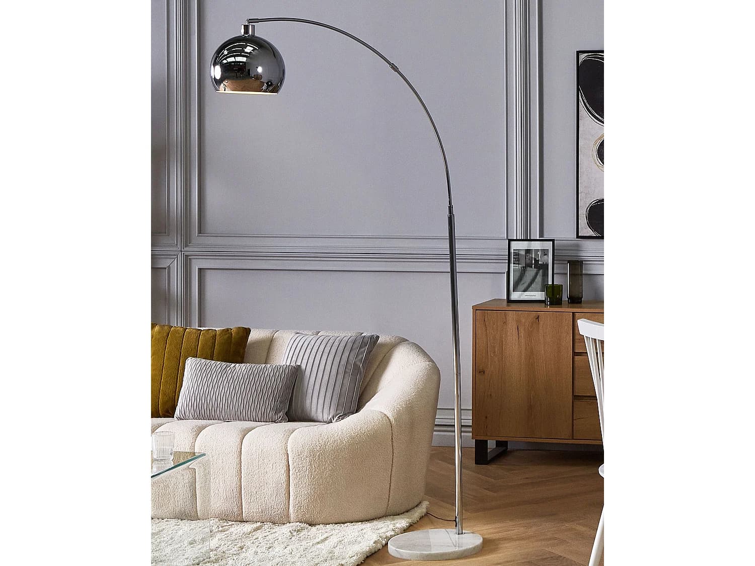Lampadaire PAROO Métal Argenté