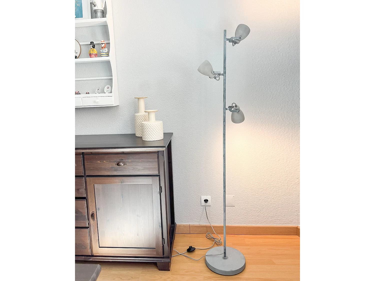 Lampadaire MISTAGO Réglable Béton Gris