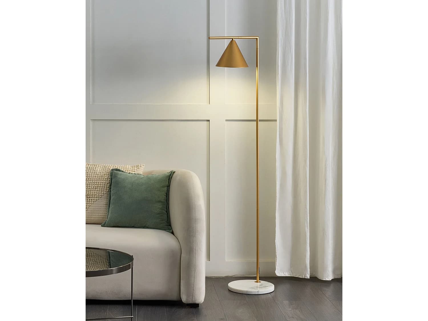 Lampadaire MOCAL Métal Doré