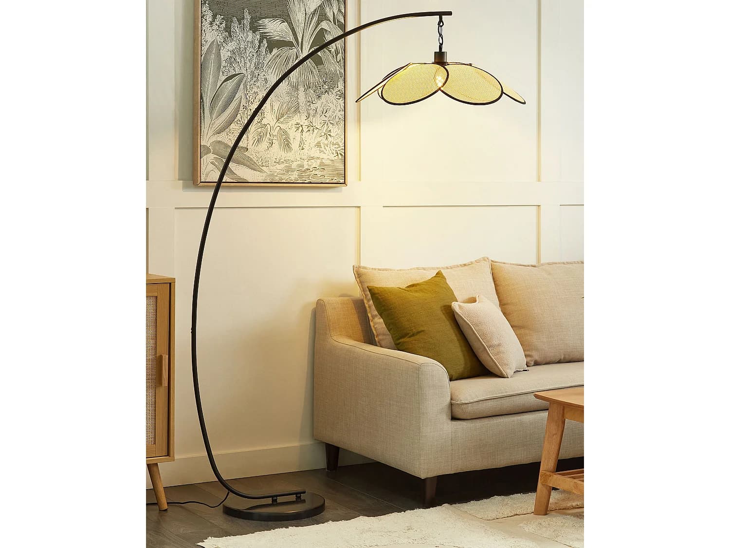 Lampadaire MERRICA Métal Noir