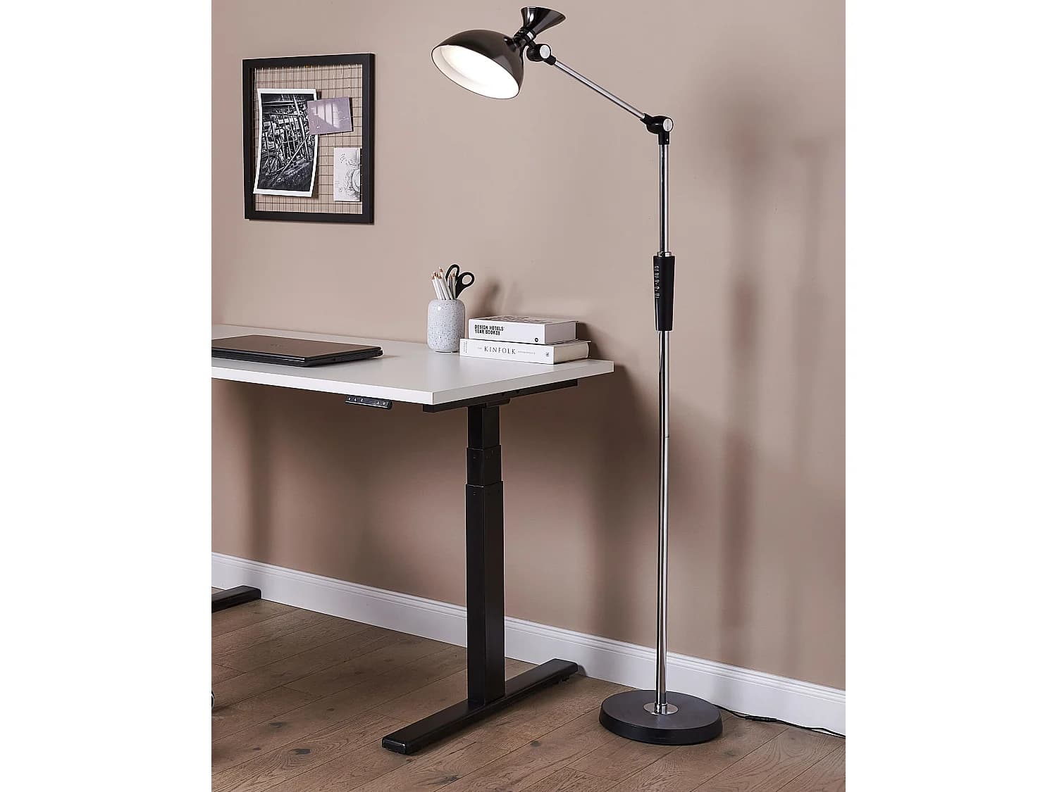 Lampadaire LED ANDROMEDA Avec variateur Métal Argenté