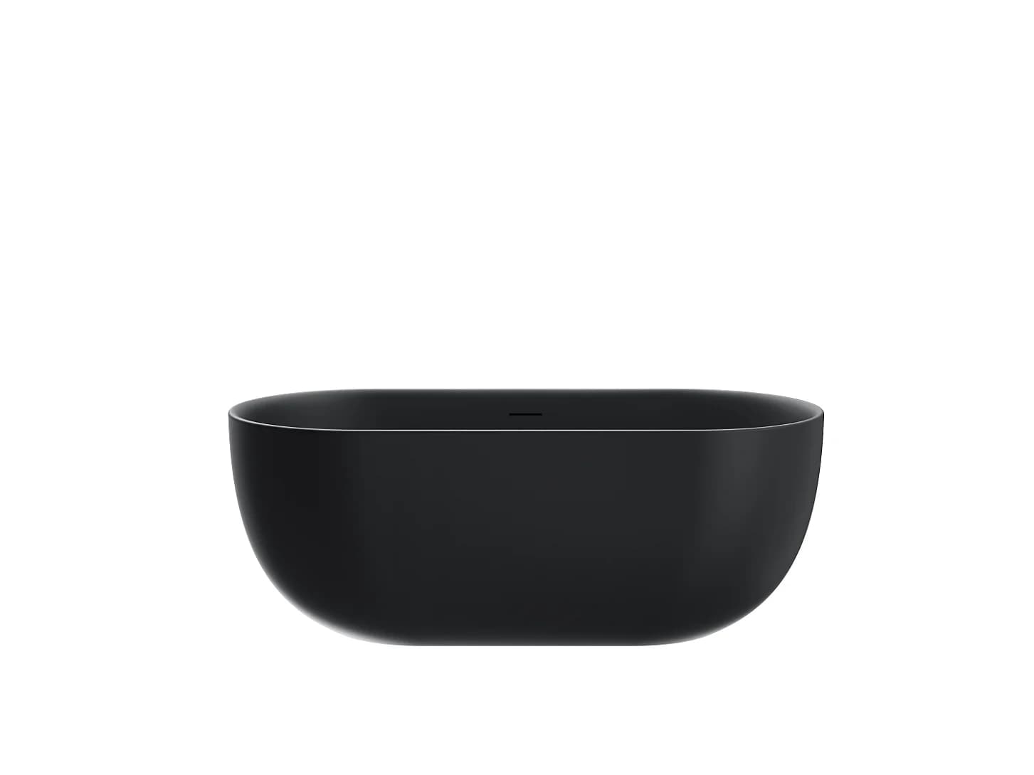 Baignoire îlot design ovale LISBON noir mat 160 cm
