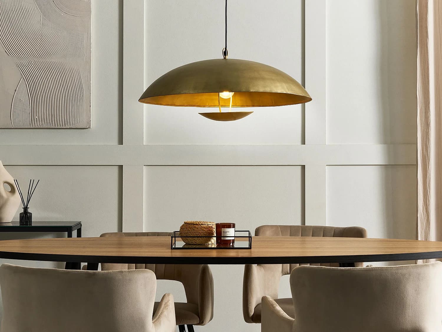 Lampe suspension AGRANI Métal Doré