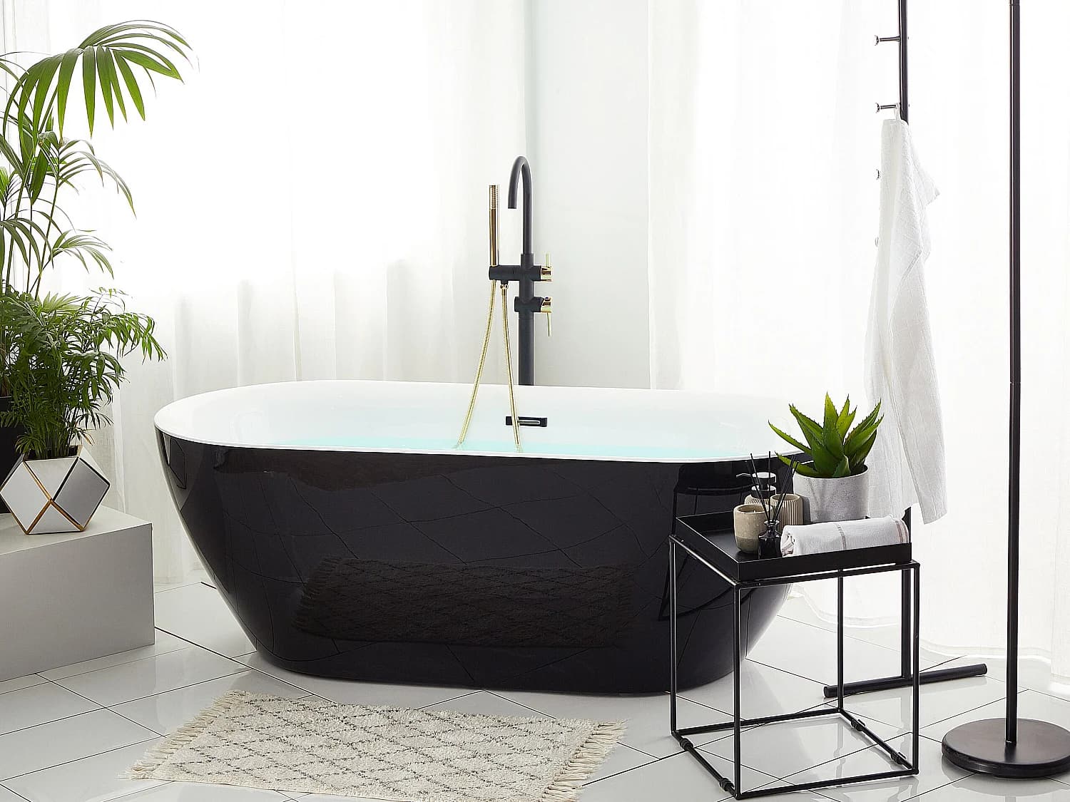 Baignoire îlot CARRERA 170 x 80 cm Noir