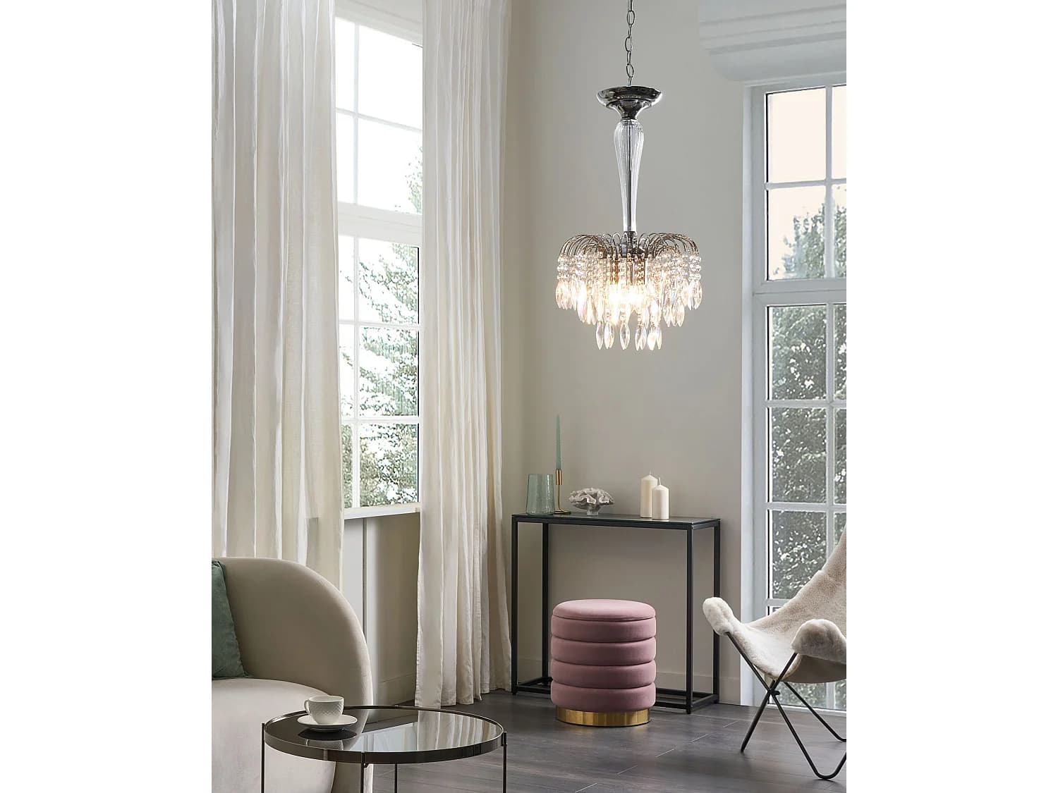 Lustre ORARA Métal Argenté