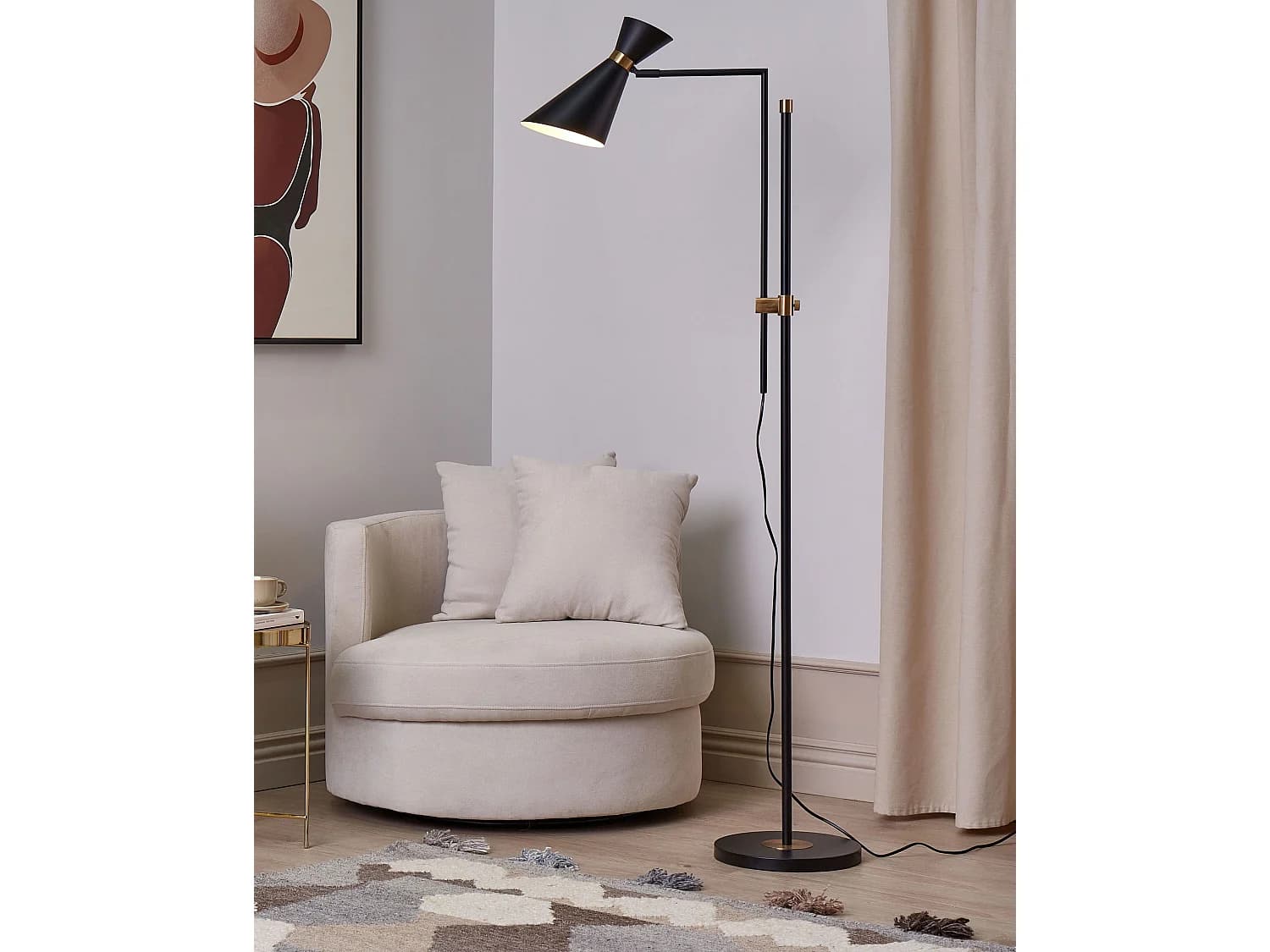 Lampadaire MELAWI Métal Noir