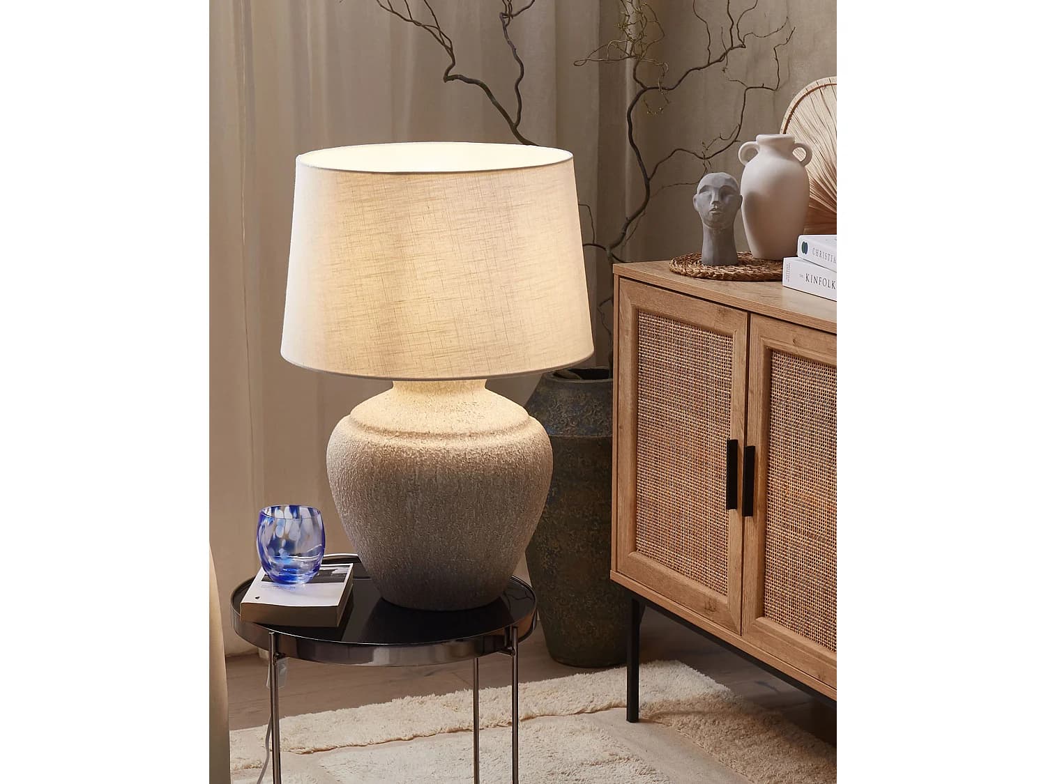 Lampe à poser CAINE Céramique Beige