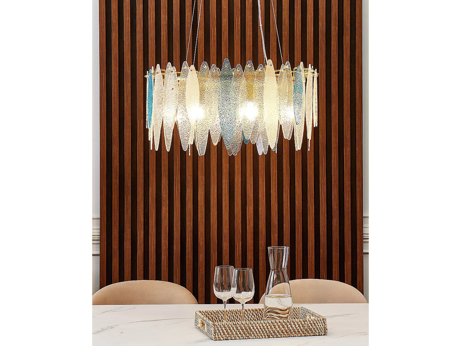 Lustre MALACCA Verre Multicolore