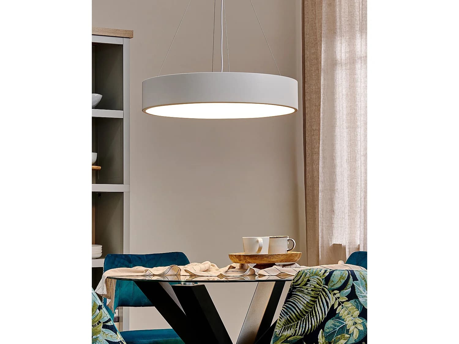 Lampe LED suspendue BALILI Métal Blanc