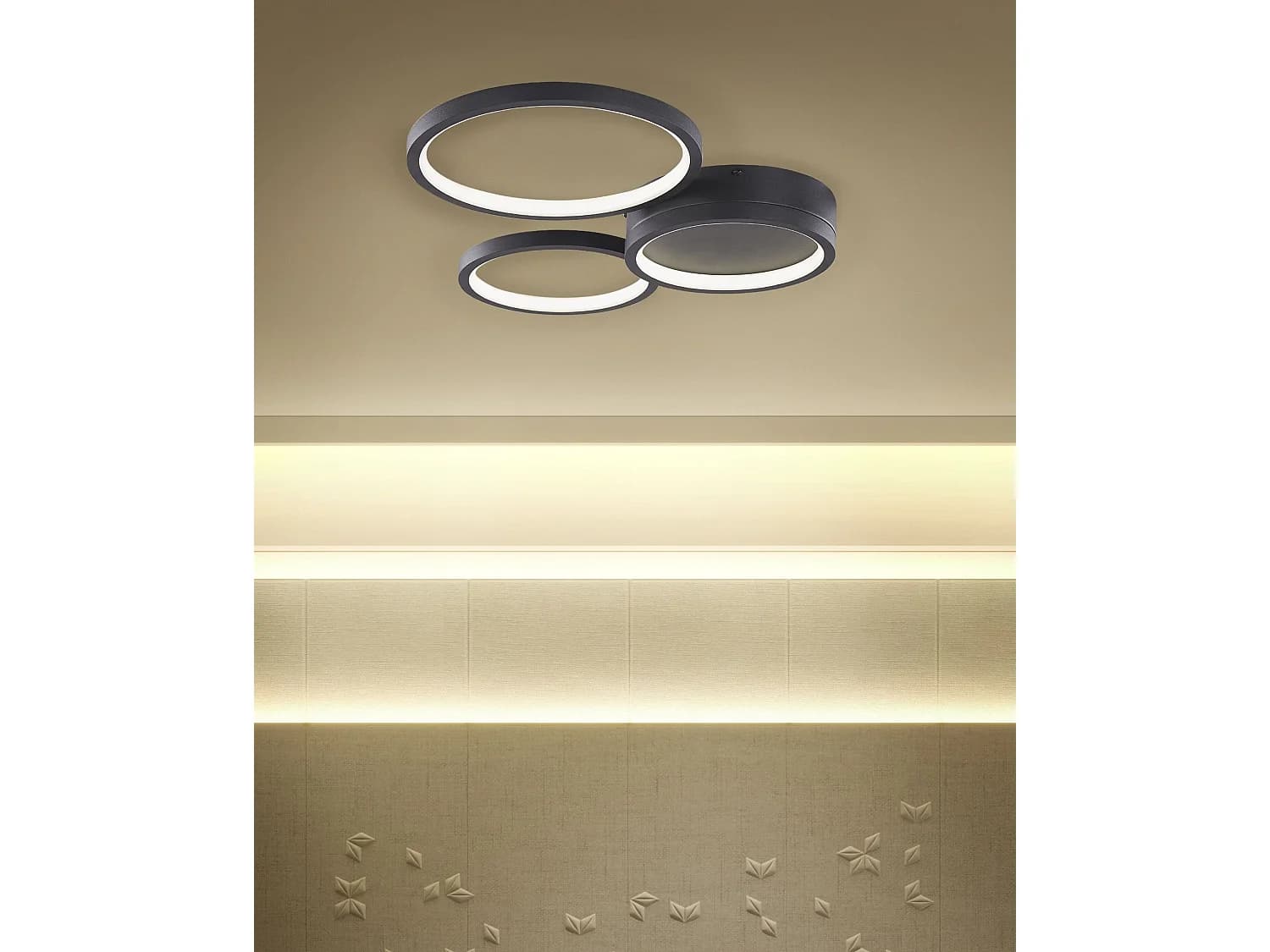 Plafonnier à LED AGNAT Métal Noir