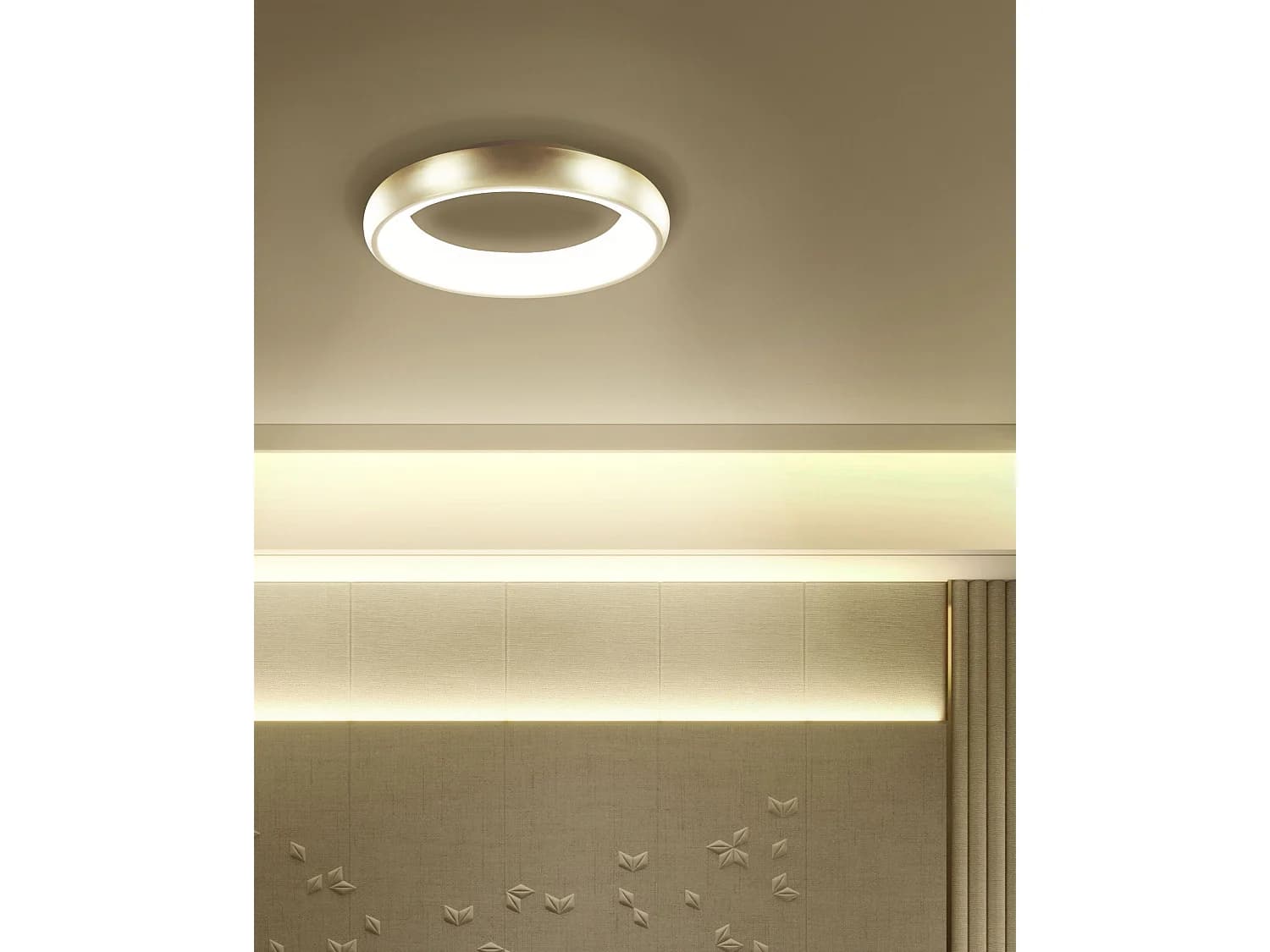 Plafonnier à LED ATARAN Métal Doré