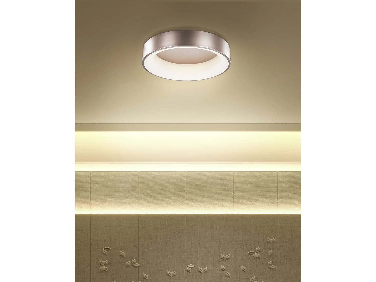 Plafonnier à LED DAWEI Métal Marron clair